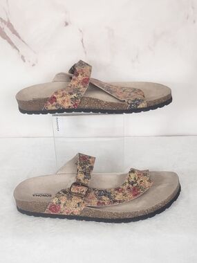 NWT Sonoma Marley Floral Cork Footbed Sandals